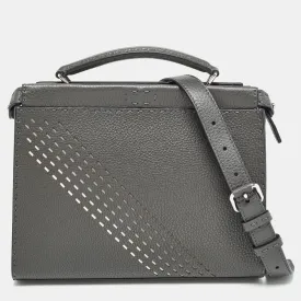 Grey Selleria Leather Mini Fit Top Handle Bag