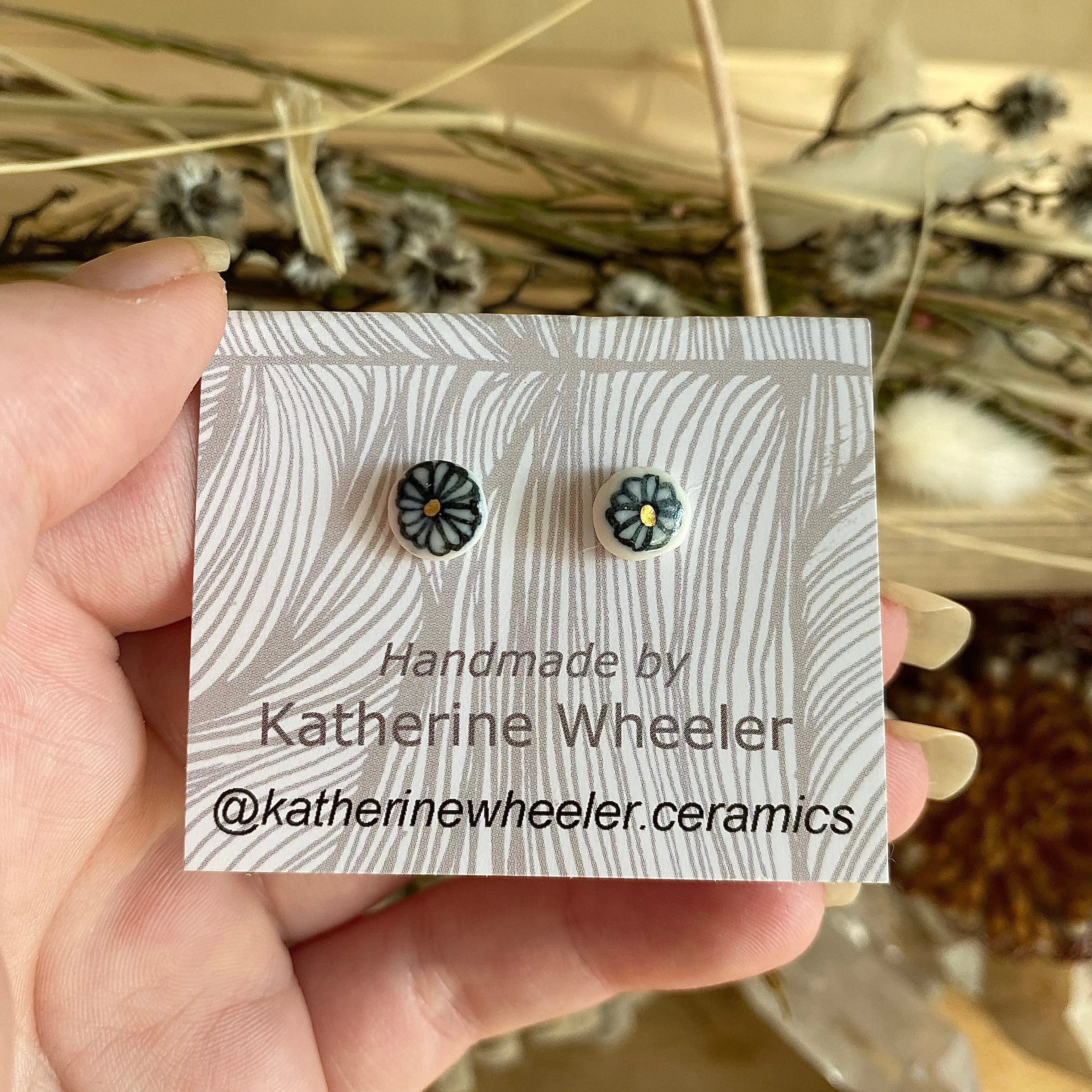 Hand Painted Flower Studs ~ Pick a Pair