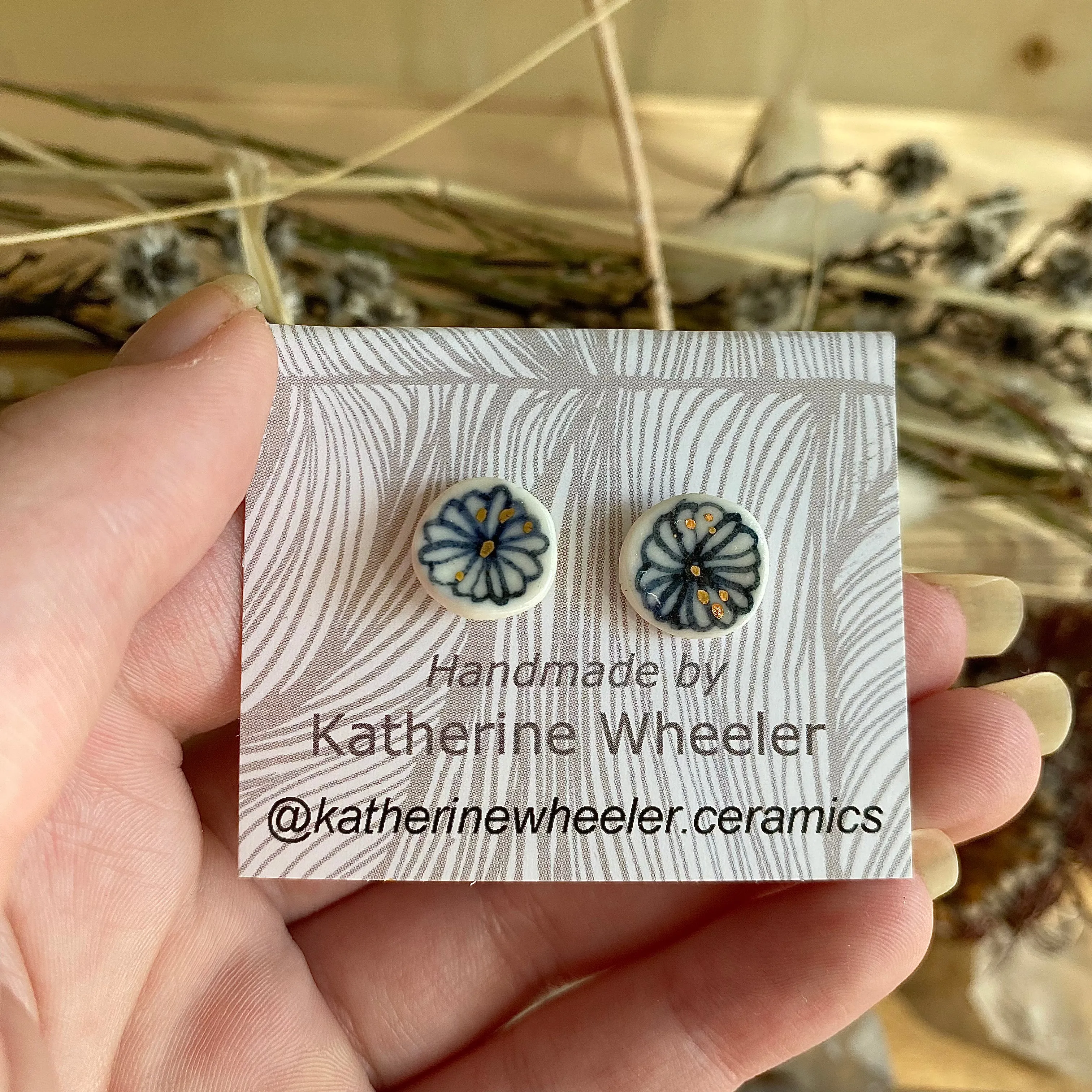 Hand Painted Flower Studs ~ Pick a Pair