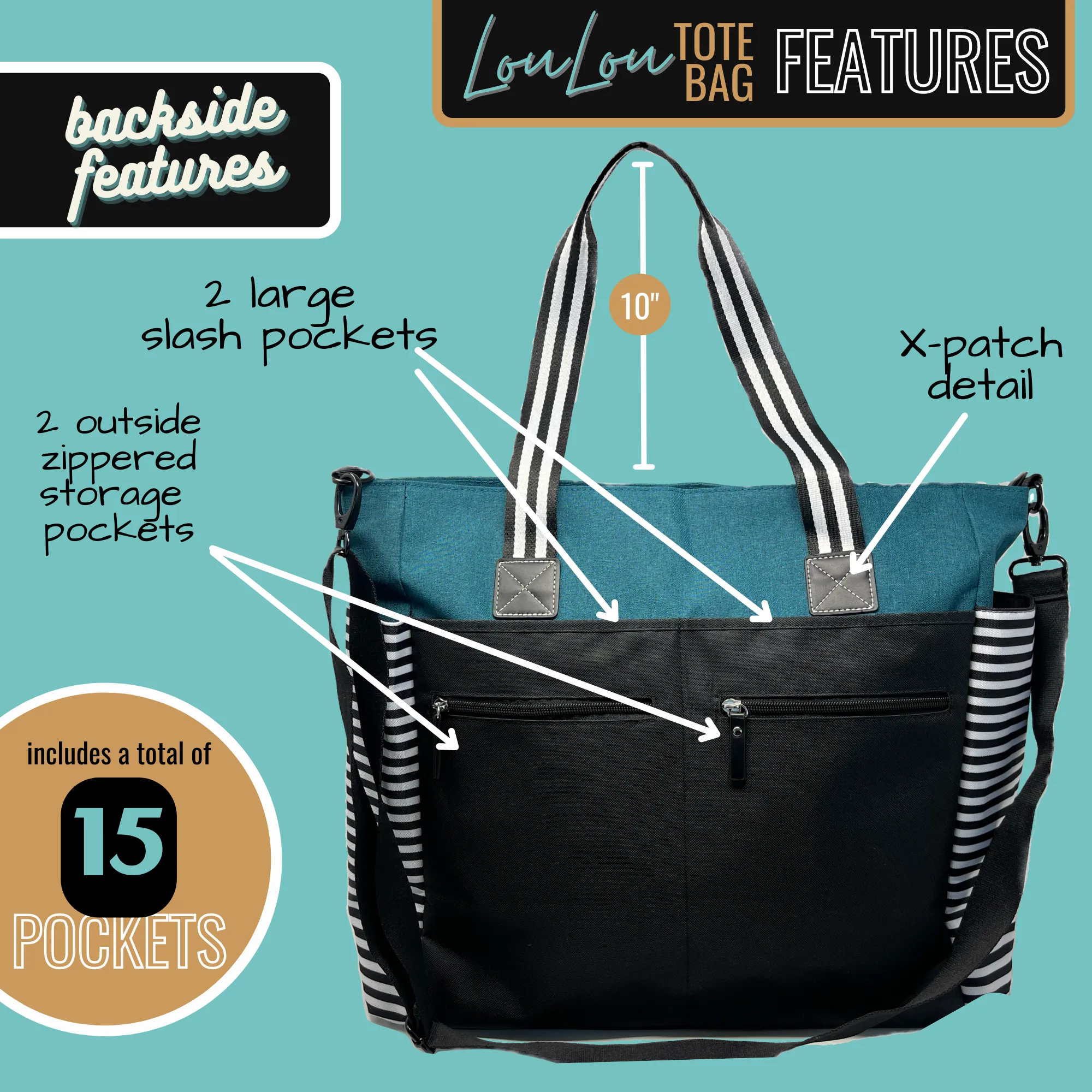 I Will Stab You LouLou Teal Tote Bag for Medical Workers