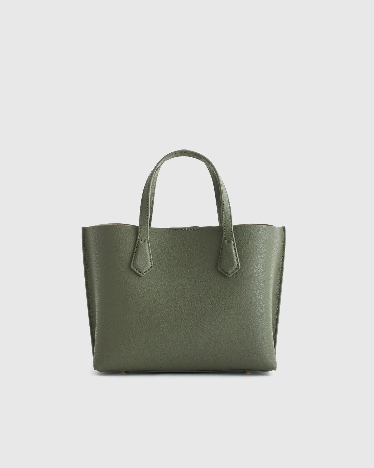 Italian Leather Small Triple Compartment Tote