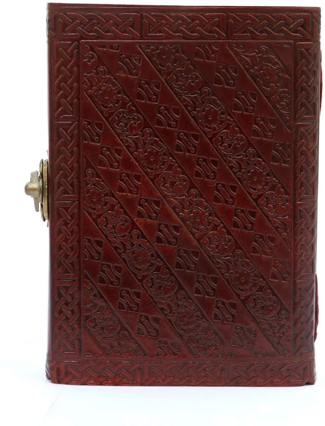 Leather Journal with Unlined Pages with Sun & Moon Blue Stone