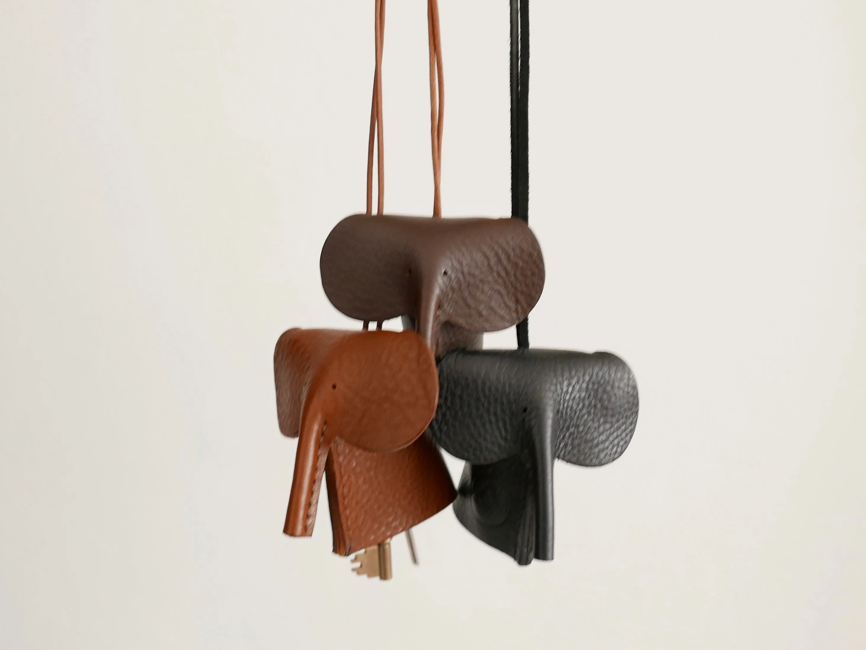 Leather Key Cover - Ettore in Dark Brown