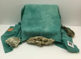 Light TEAL GREEN Hand Dyed YARD Wool Fabric for Wool Applique and Rug Hooking
