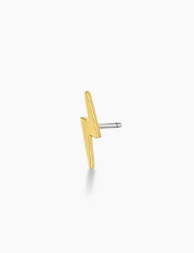 Lightning Charm Studs, Gold