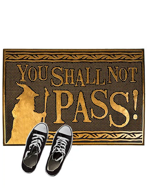 Lord Of The Rings You Shall Not Pass Rubber Doormat Welcome Home - LOTR Gifts