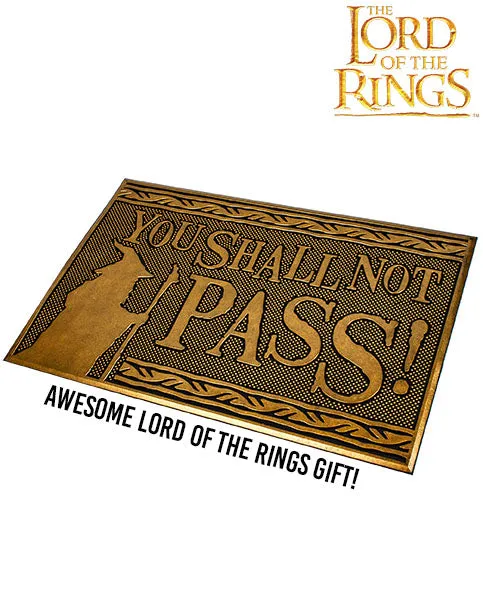 Lord Of The Rings You Shall Not Pass Rubber Doormat Welcome Home - LOTR Gifts