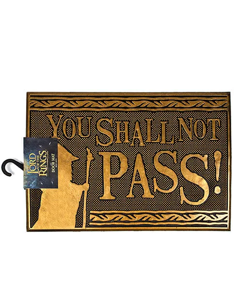 Lord Of The Rings You Shall Not Pass Rubber Doormat Welcome Home - LOTR Gifts