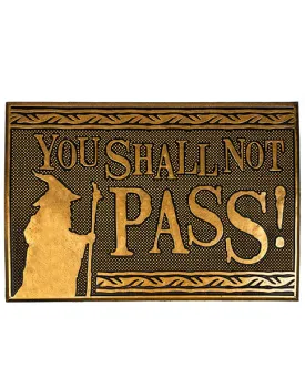 Lord Of The Rings You Shall Not Pass Rubber Doormat Welcome Home - LOTR Gifts