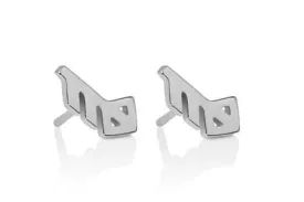 LOVE / ÁST SILVER EARRING STUDS