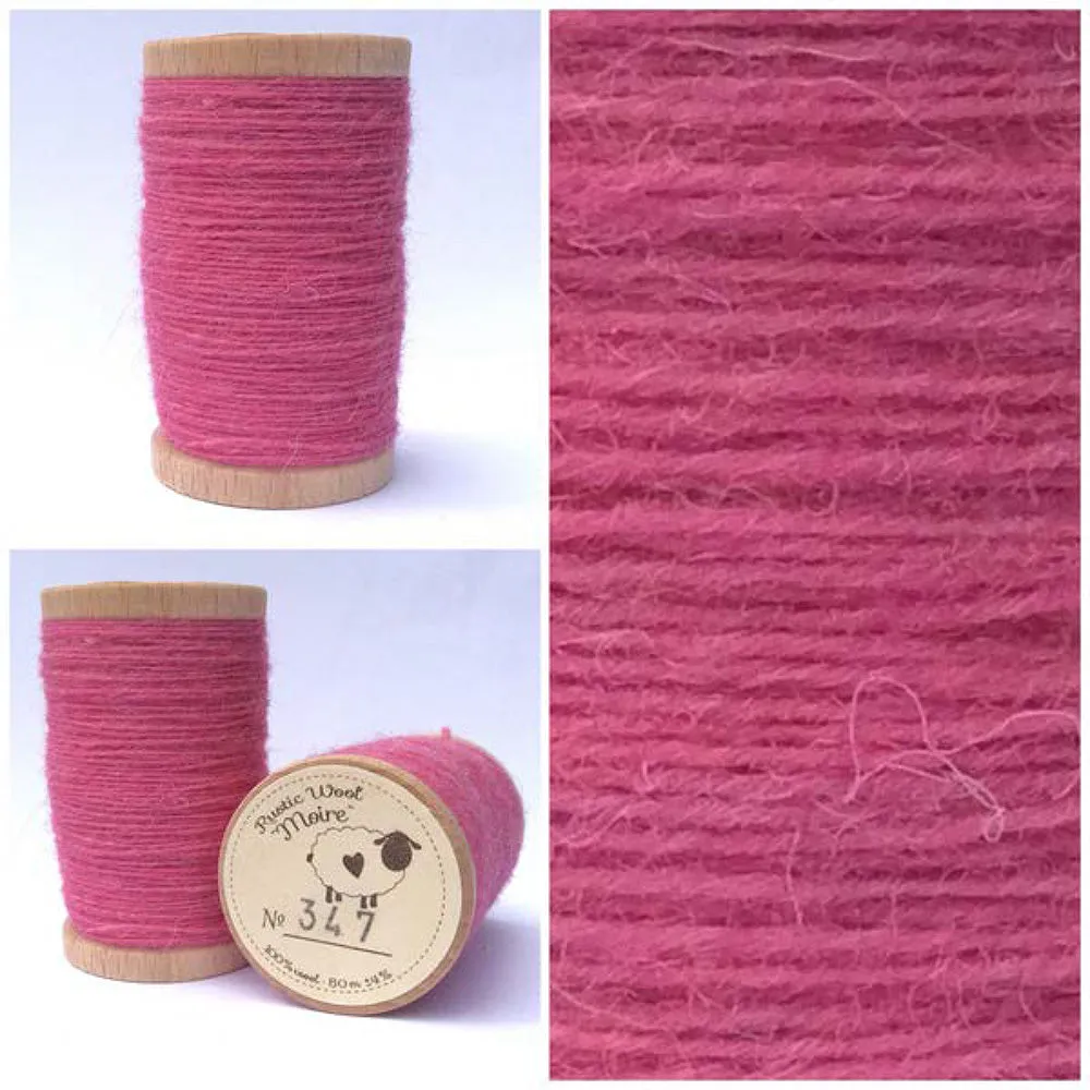 MAGENTA Hand Dyed Wool Bundle for Wool Applique and Rug Hooking