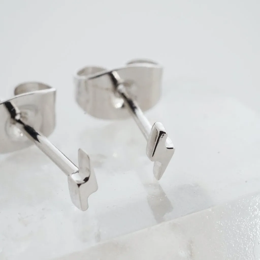 Mini Lightning Stud Earrings