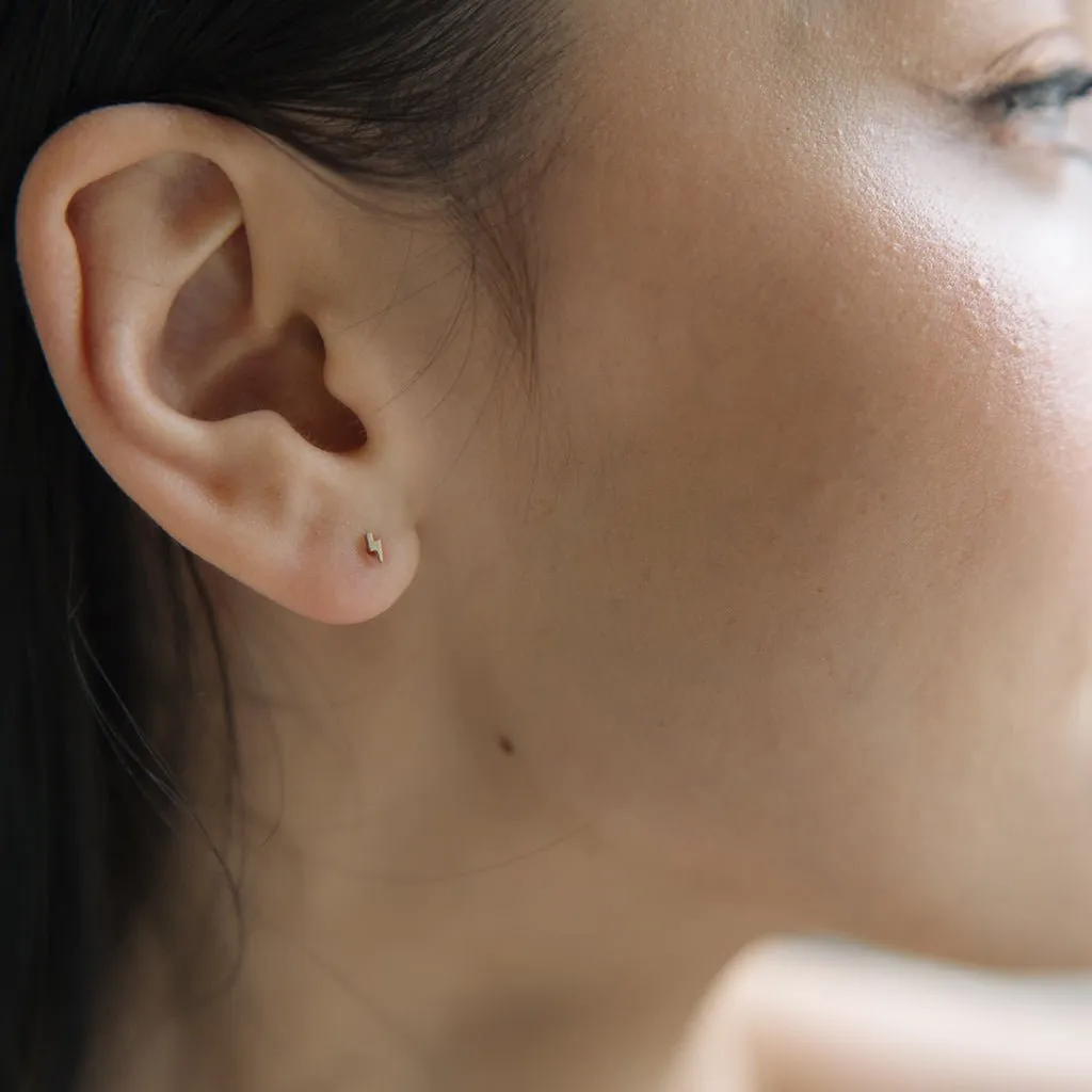 Mini Lightning Stud Earrings