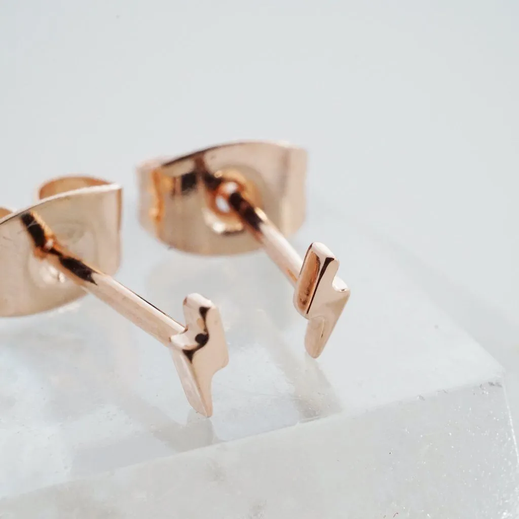 Mini Lightning Stud Earrings