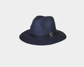 Navy Faux Wool Hat - The London