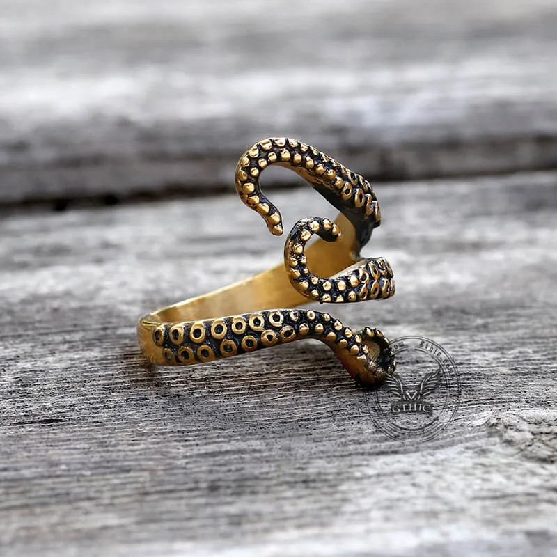 Octopus Arms Stainless Steel Ring