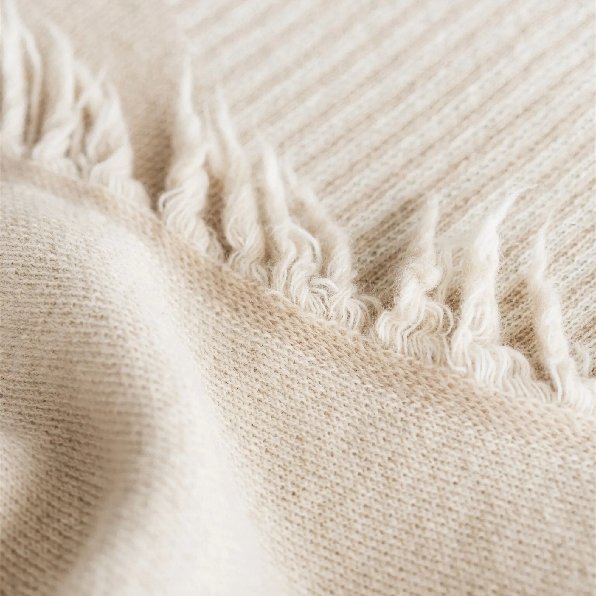 Pampas Geometric Wool Throw Blanket