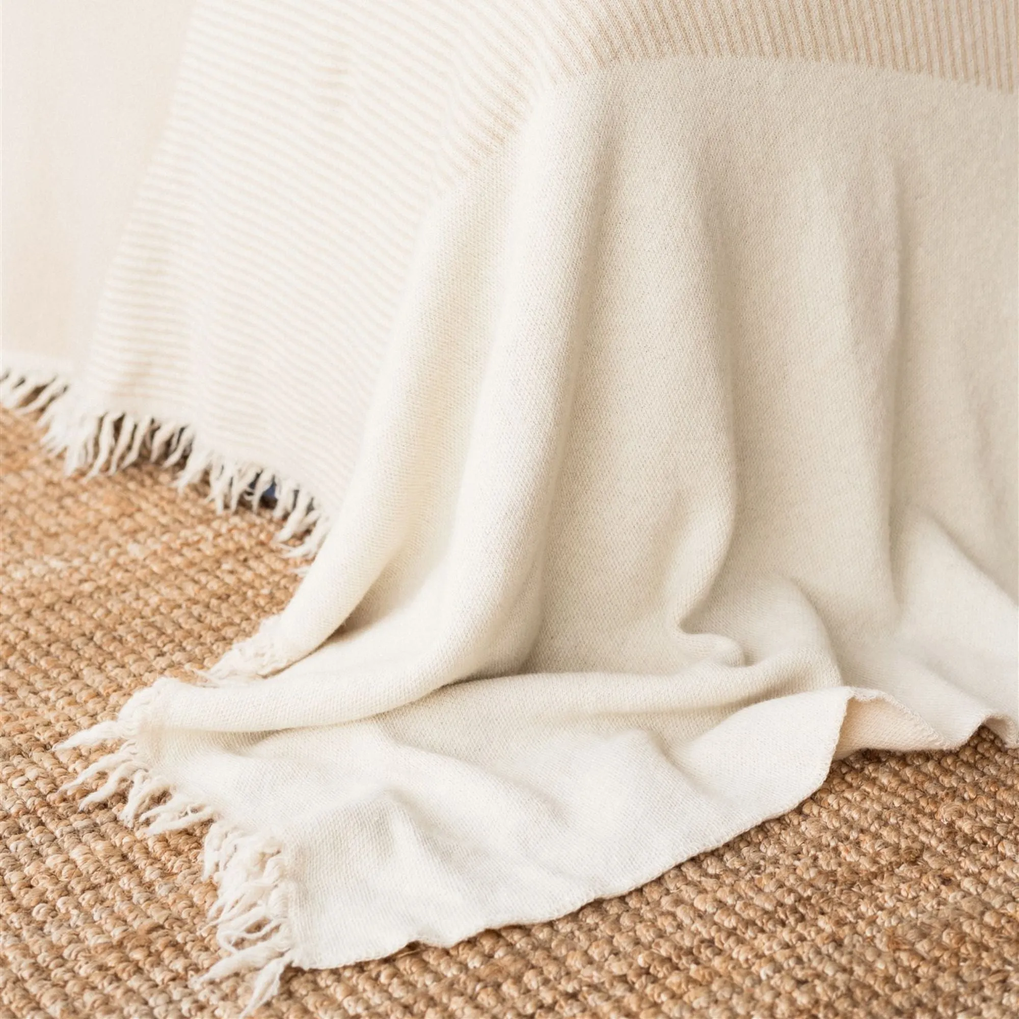 Pampas Geometric Wool Throw Blanket