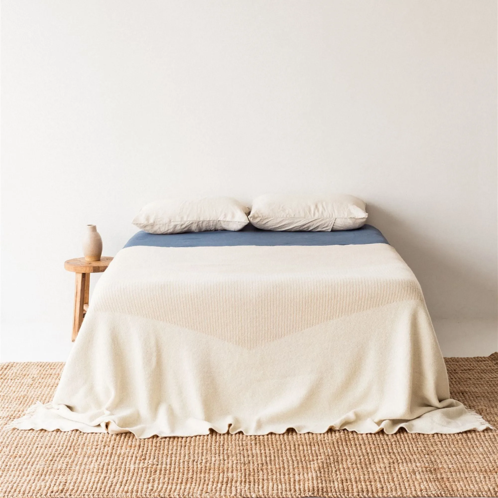 Pampas Geometric Wool Throw Blanket