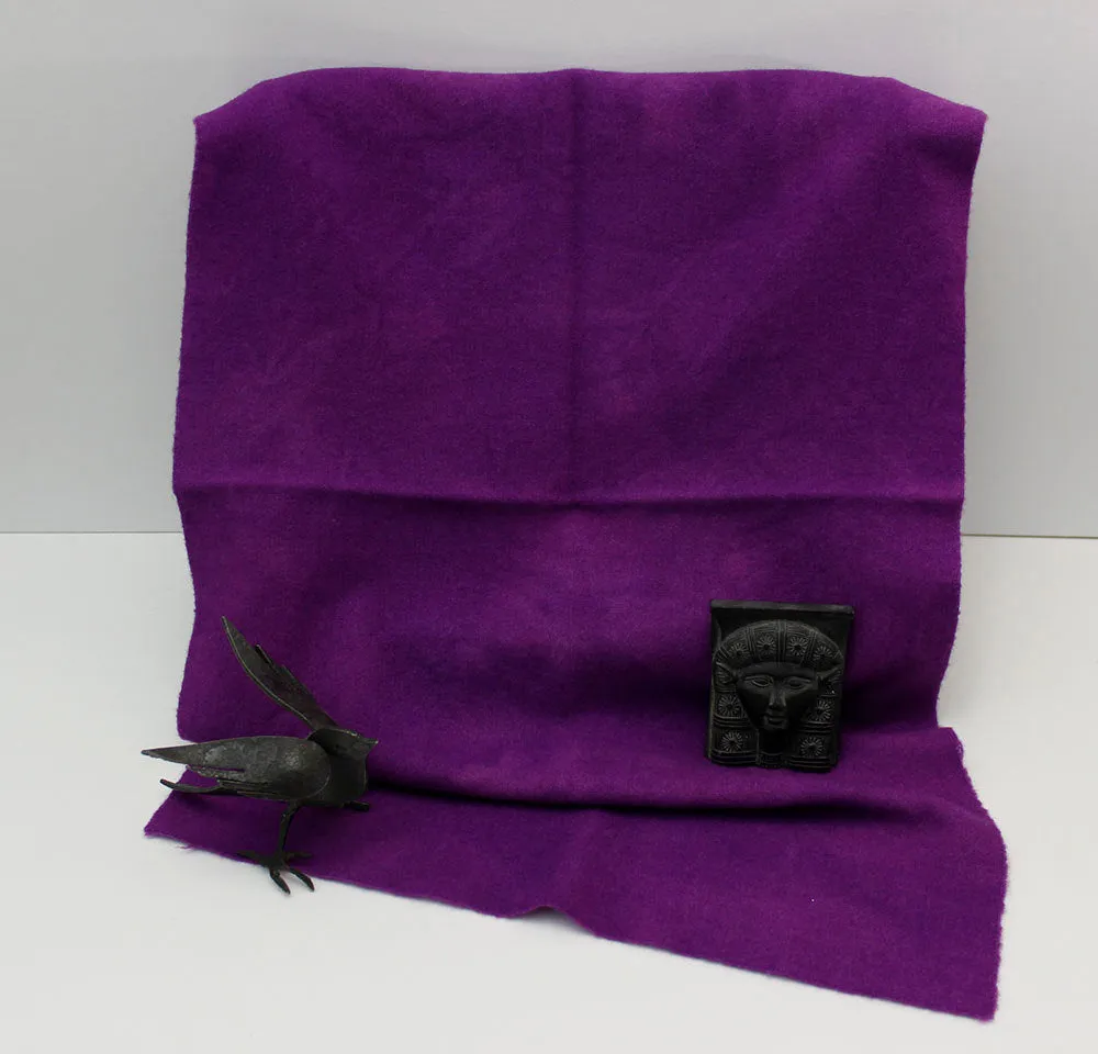 PURPLE Hand Dyed YARD Wool Fabric for Wool Applique and Rug Hooking