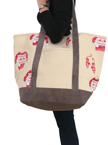 Red Sweater Canvas Tote