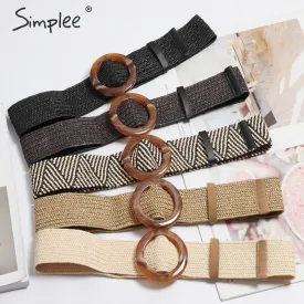 Simplee Bohemian wide belt for women