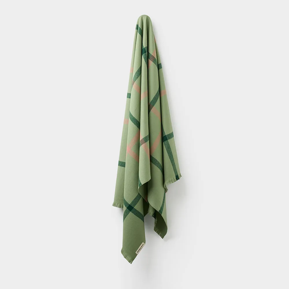 Summer Plaid Throw in Acacia Green
