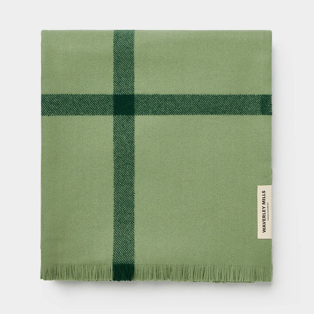 Summer Plaid Throw in Acacia Green