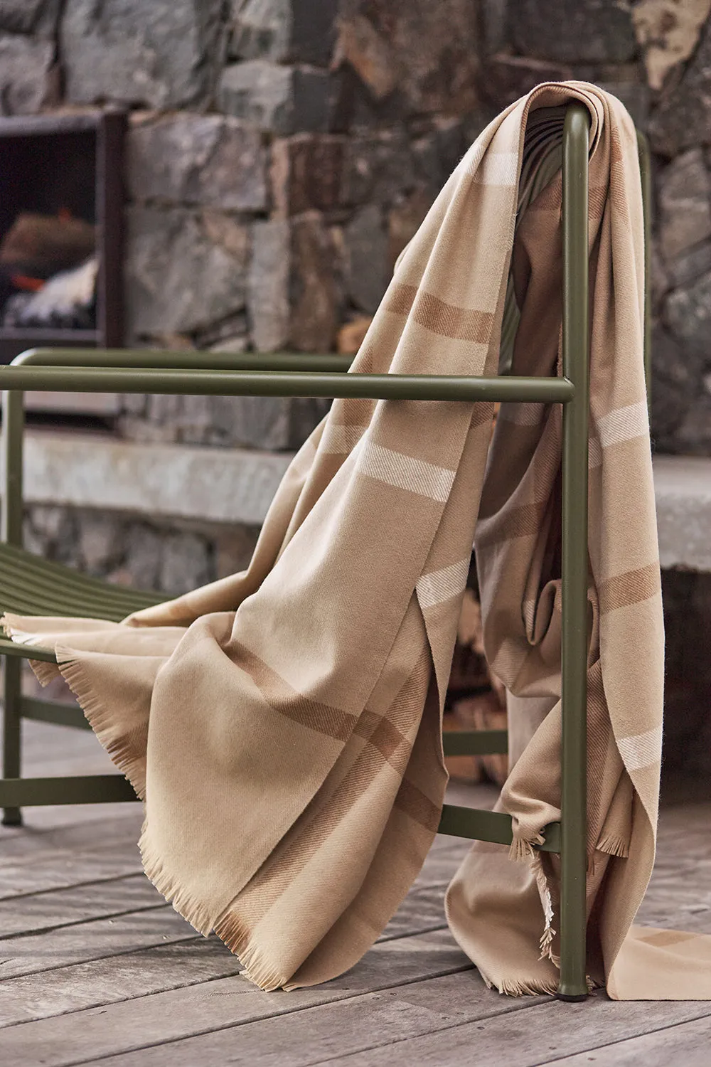 Summer Plaid Throw in Sandpiper Beach