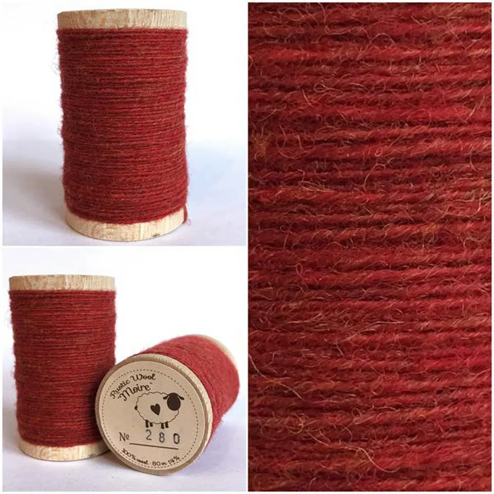 SWEET PAPRIKA Hand Dyed Fat EIGHTH Wool Fabric for Wool Applique and Rug Hooking