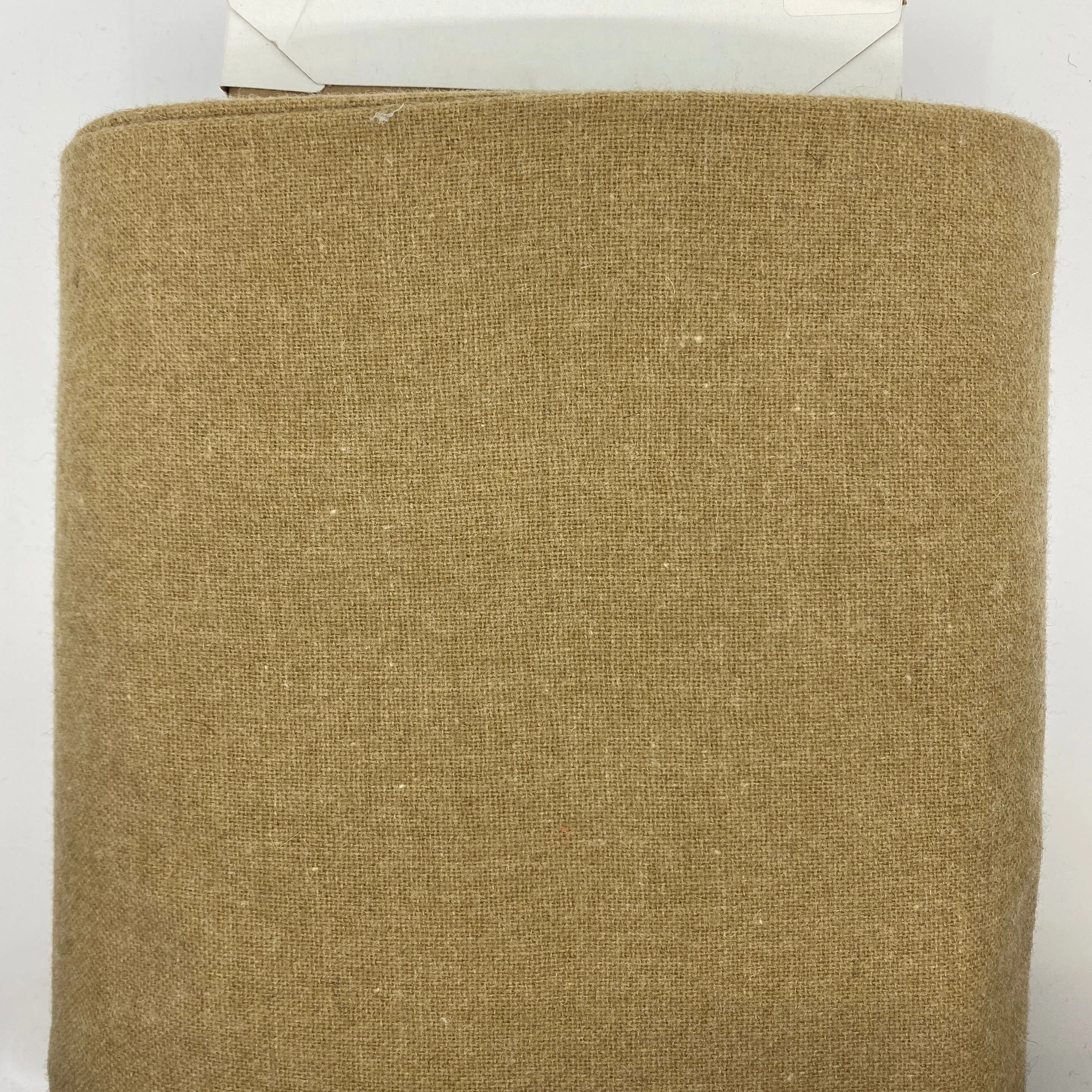 Tan Plain Weave Wool Blend