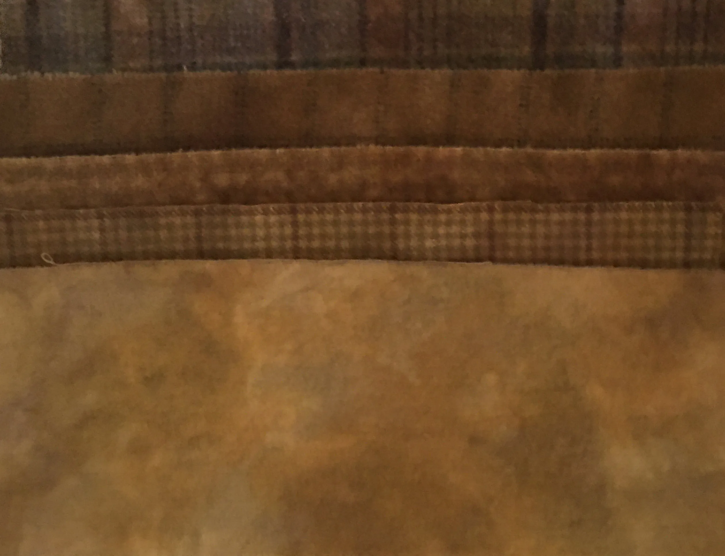 TOFFEE Hand Dyed Wool Bundle for Primitive Rug Hooking and Wool Applique.