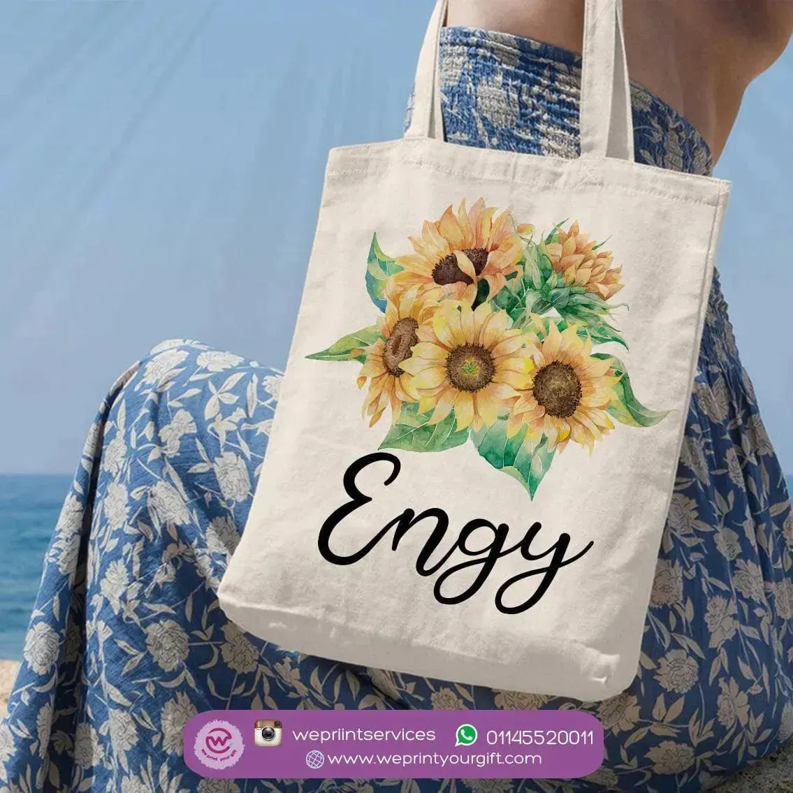Tote Bag -Floral Names-B