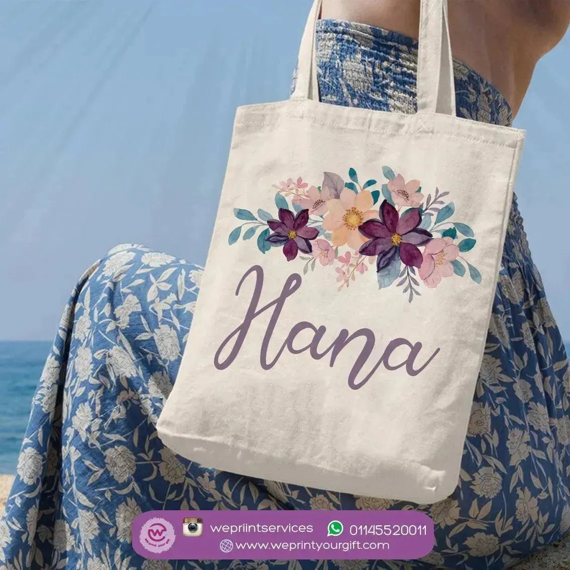 Tote Bag -Floral Names-B