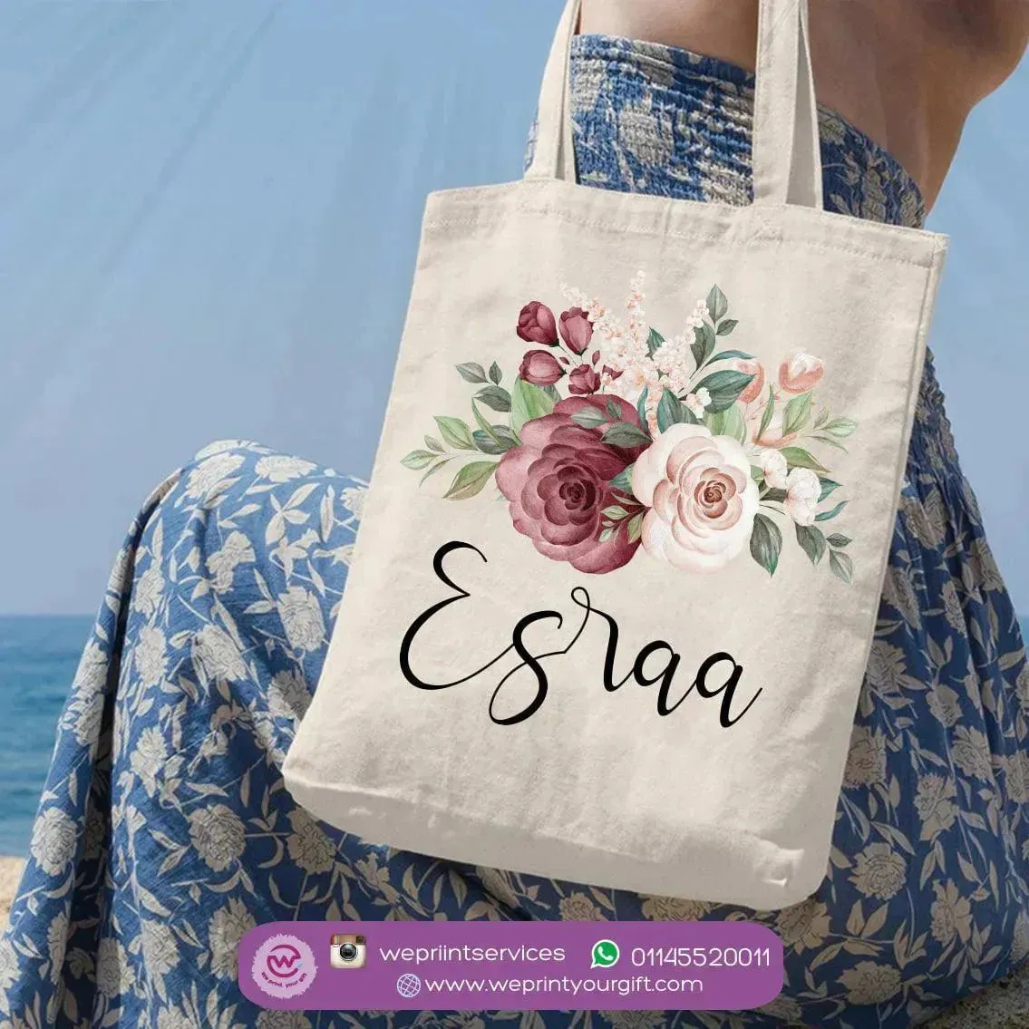 Tote Bag -Floral Names-B