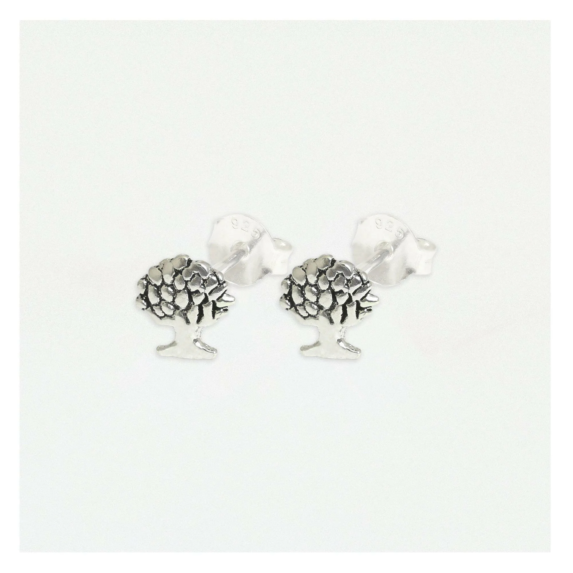 Tree of Life Silver Ear Studs - Exquisite Silver Jewelry for a Natural Look