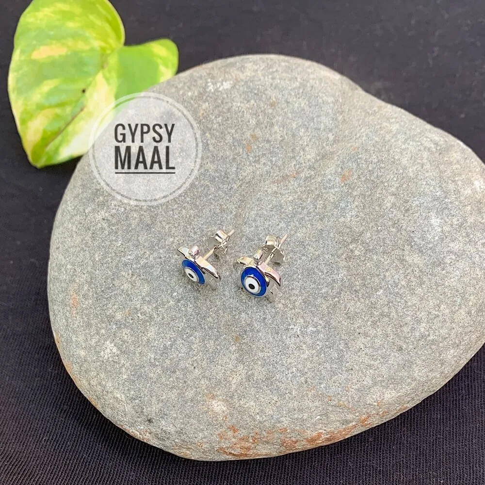Turtle Evil Eye Ear Studs