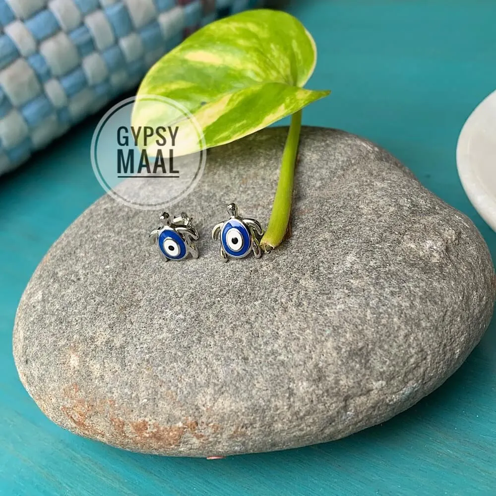 Turtle Evil Eye Ear Studs