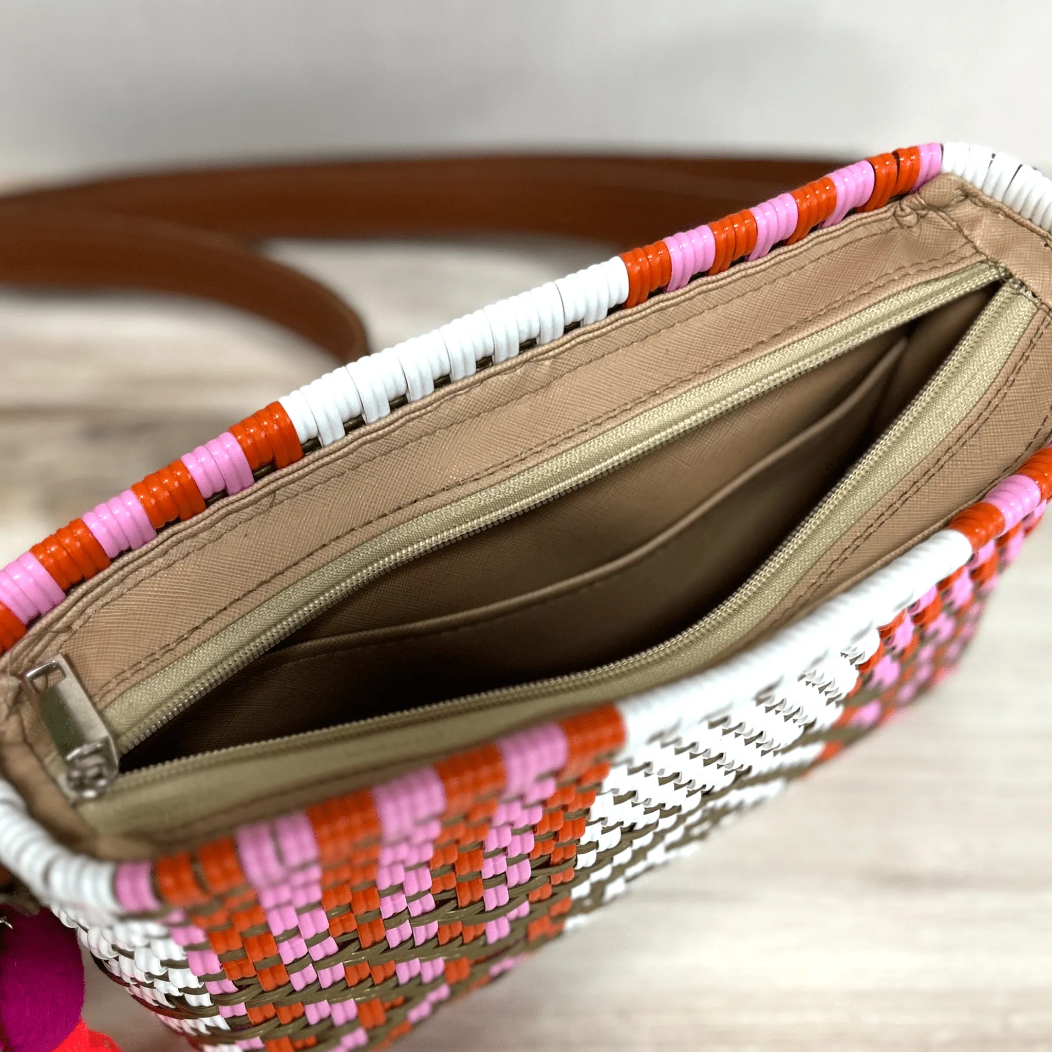 Upcycled Handwoven Crossbody Convertible -  Rosalia