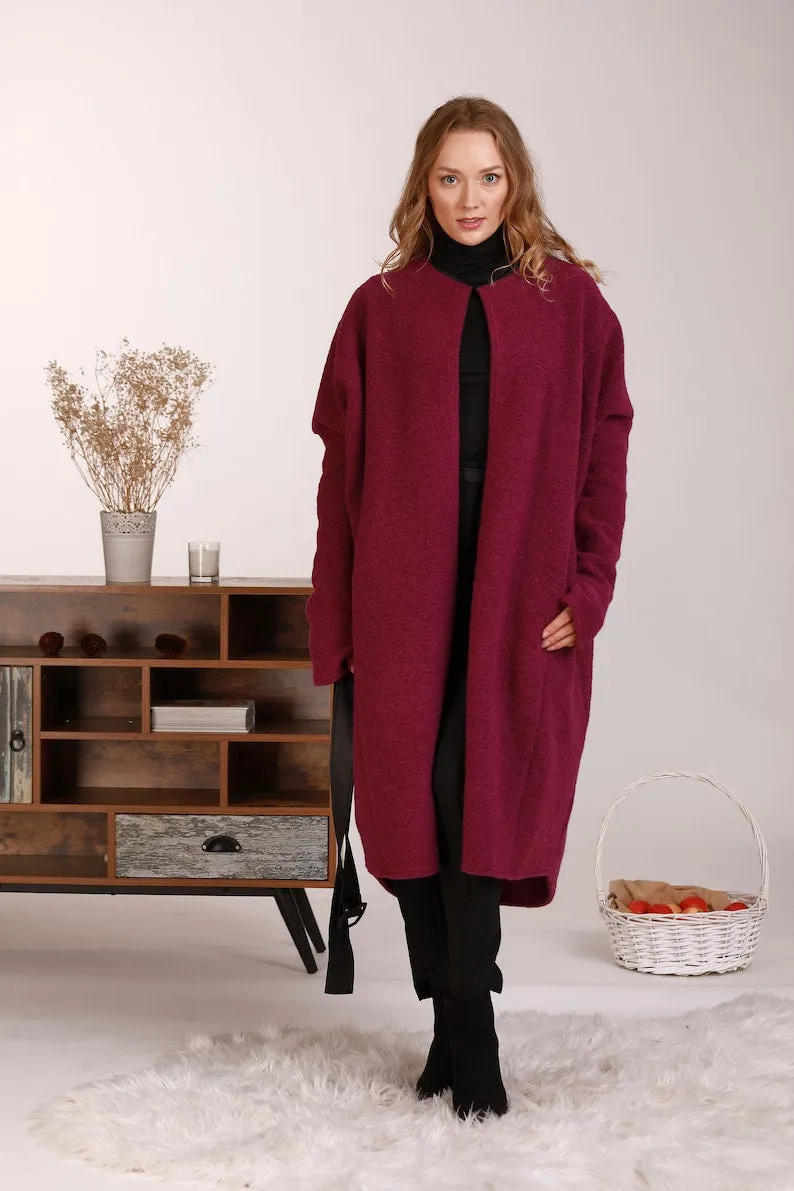 Warm Wool Belted Cardigan