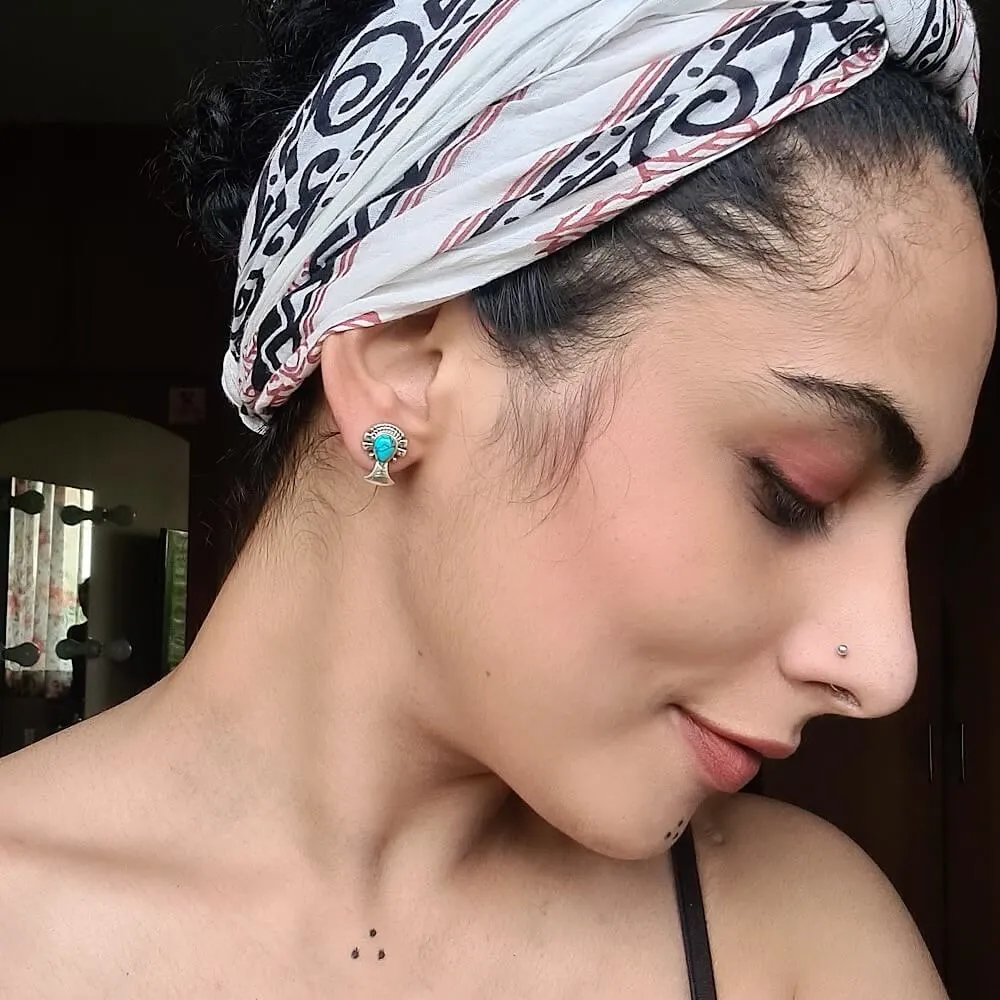 Wild Turquoise Ear Studs