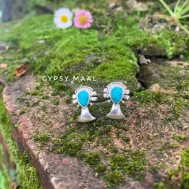 Wild Turquoise Ear Studs