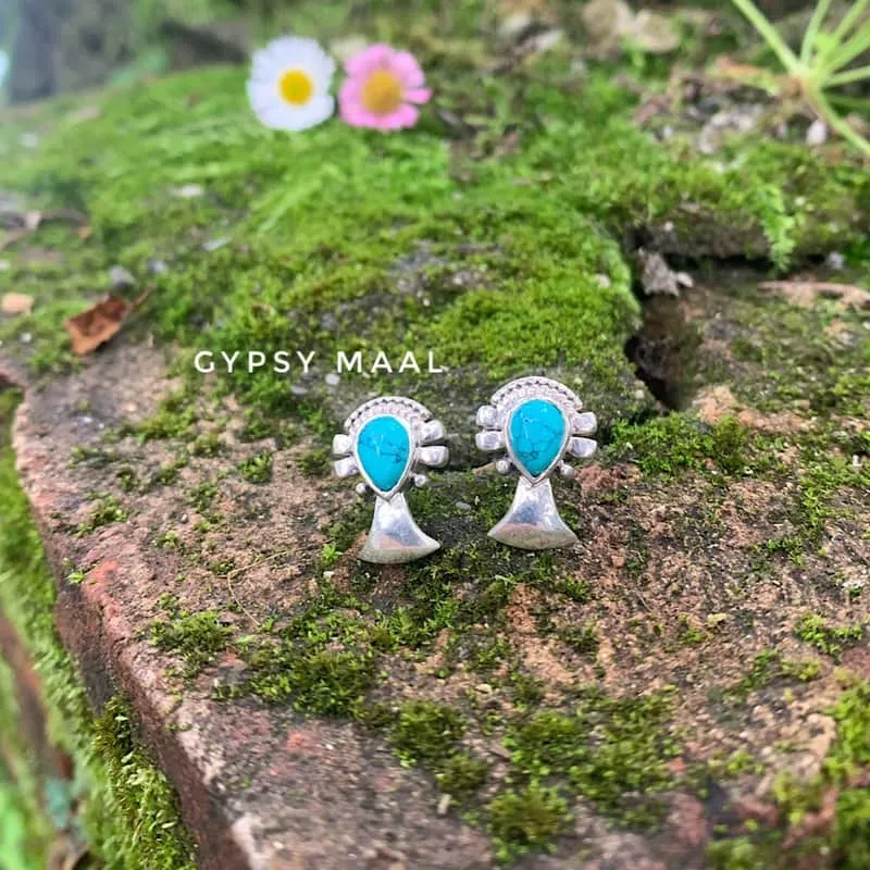 Wild Turquoise Ear Studs